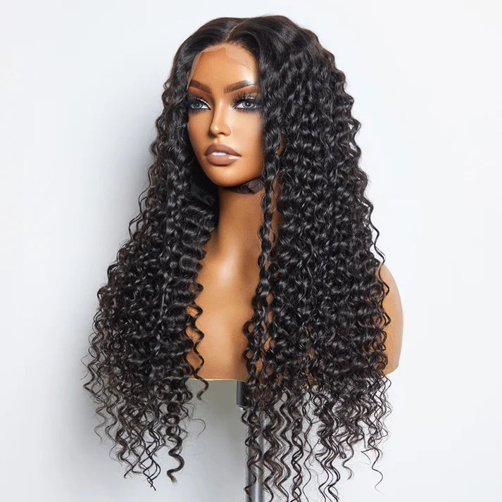 ROYAL 180% Density 5x5 Glueless Lace Closure Wig Deep Wave