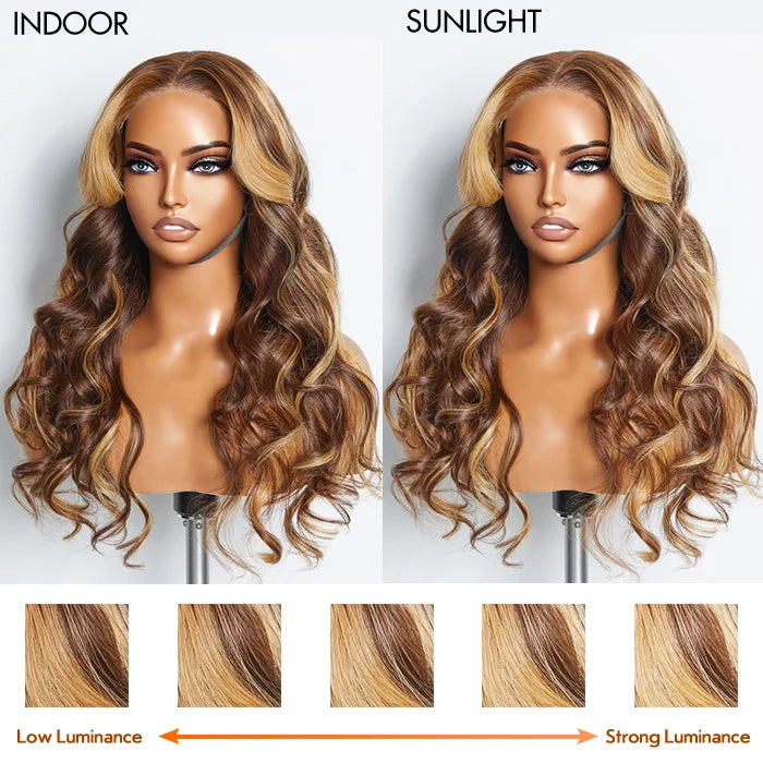 ROYAL Wear and Go Glueless 150% Density 5x5 Lace Closure Wig #4/27 Body Wave