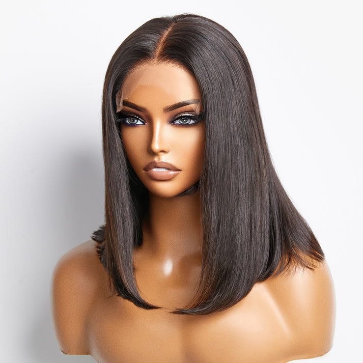 ROYAL 150% Density 5x5 Glueless Lace Closure Bob Wig Straight