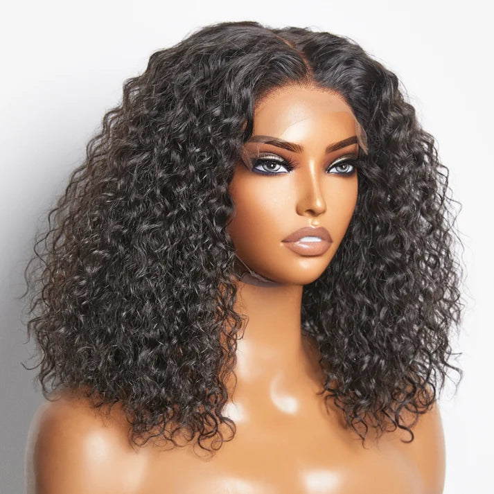 ROYAL 150% Density 5x5 Glueless Lace Closure Bob Wig Water Wave