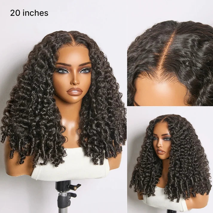 ROYAL 50% Density 13x6 Glueless 3D Cap Pre-bleached Lace Frontal Wig Burmese Curly