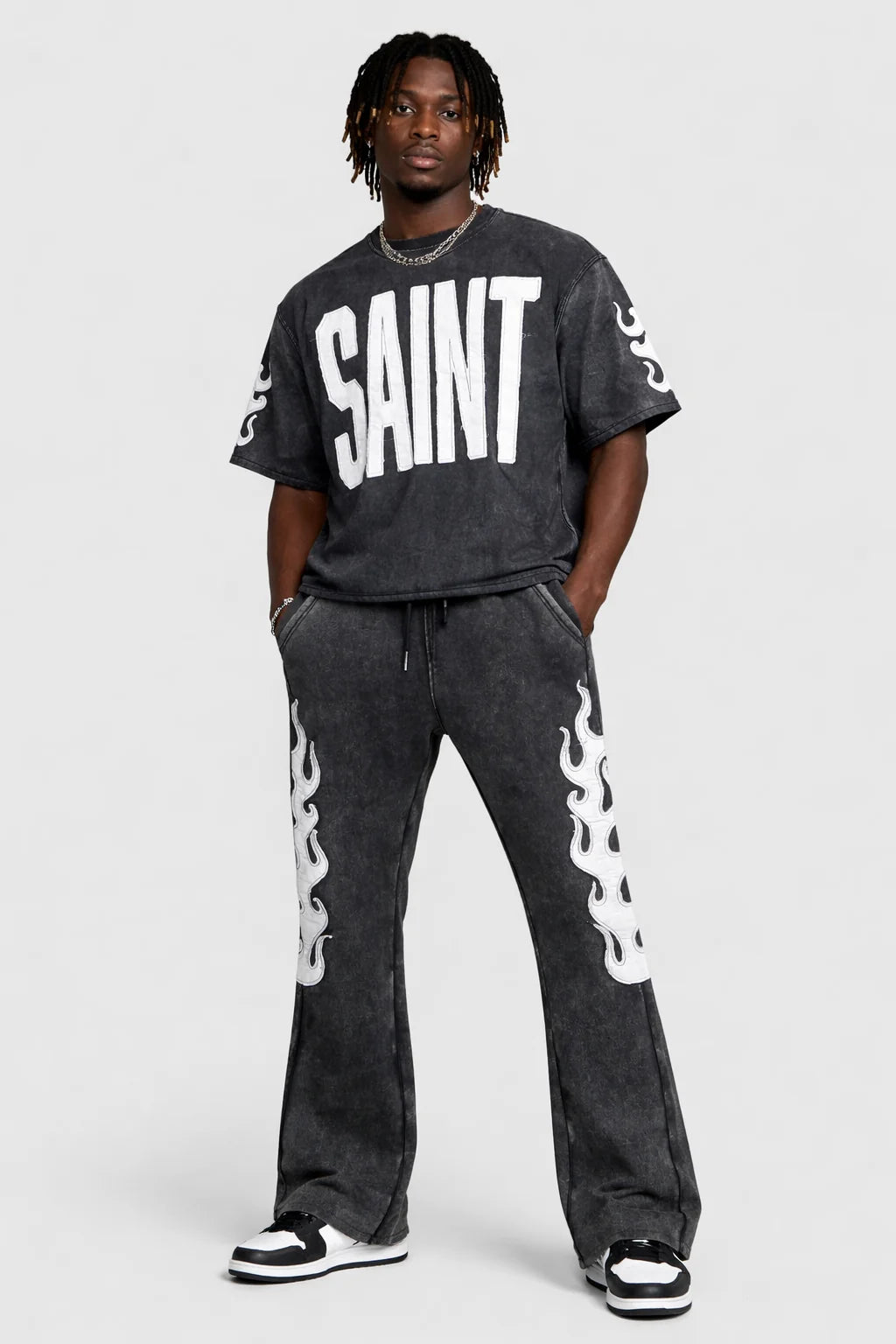 SAINT Flame Streetwear Two-Piece Set