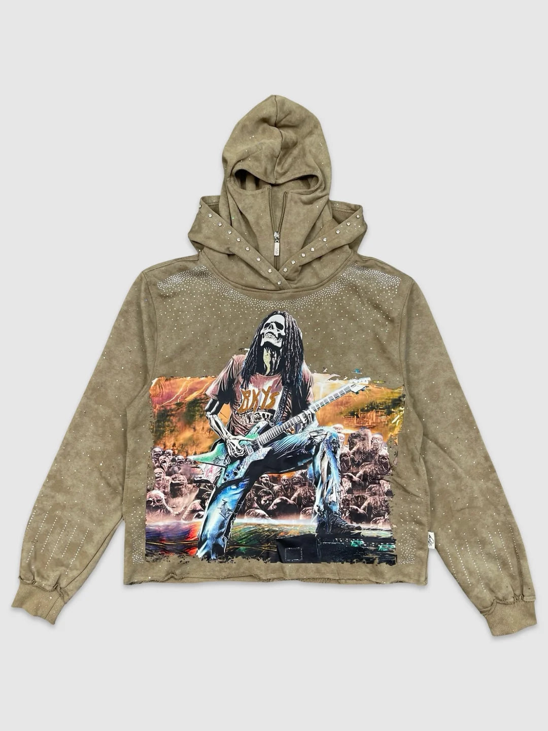 FEAR NO ART CROPPED HOODIE