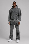 ROPPED HOODY FLEECE SET